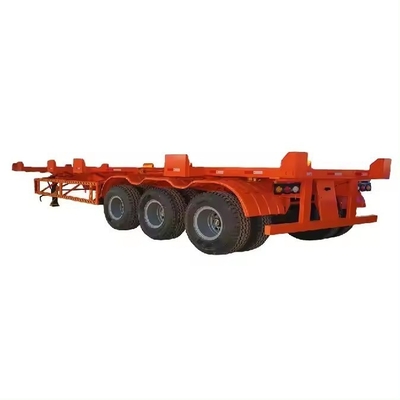 8000-9000 mm Base de roue 60 t Semi-remorque squelettique Container remorque de transport pour camion