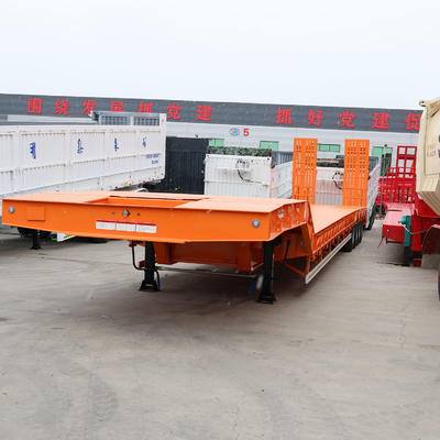 Trailers à plateau de 80 tonnes à charge lourde à plateau bas/trailers à plateau bas/trailers à plateau bas