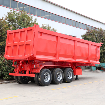 Camion à décharge automatique à 3 essieux Semi-remorque hydraulique de levage avant