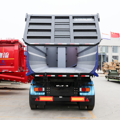 3 essieux U / forme carrée Dumpper Dumping Tipper Hydraulique côté/arrière/arrière/extrémité de la roue de basculement Semi-dump trailer