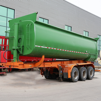 40 à 80 tonnes en forme de U Dump Tipper semi-camion remorque pour le transport du charbon de roche de sable dans un seul