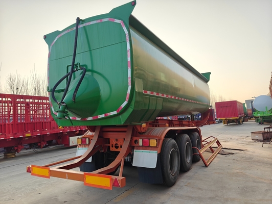 50t 60t 4 essieux Lourd côté en aluminium arrière 30 50 60 tonnes hydraulique semi-camion déchargeur