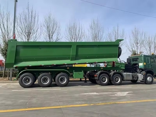 2/3 essieux camions de décharge arrière semi-remorque pour le transport de charbon/minerai/matériaux de construction