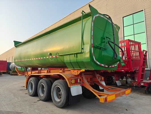 2/3 essieux camions de décharge arrière semi-remorque pour le transport de charbon/minerai/matériaux de construction