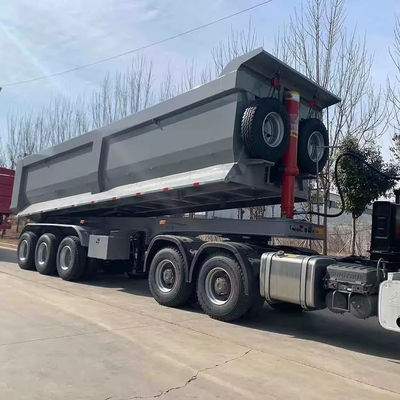 2/3 essieux camions de décharge arrière semi-remorque pour le transport de charbon/minerai/matériaux de construction