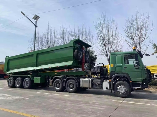 2/3 essieux camions de décharge arrière semi-remorque pour le transport de charbon/minerai/matériaux de construction