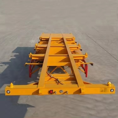 Capacité de chargement de 50 tonnes Semi-remorque squelettique à trois essieux pour châssis de conteneur de 20 pieds/40 pieds