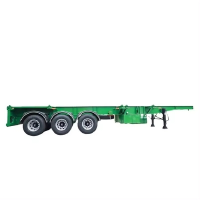 8000-9000 mm Base de roue 60 t Semi-remorque squelettique Container remorque de transport pour camion