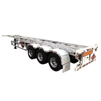 Capacité de chargement de 50 tonnes 40 FT Chassis squelettique Semi-remorque pour le transport de conteneurs