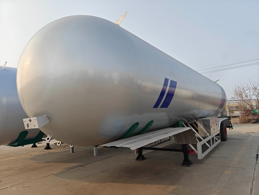 Un an de service après-vente 3 essieux réservoir de gaz GPL semi-remorque 56000L bande de roulement 2240mm