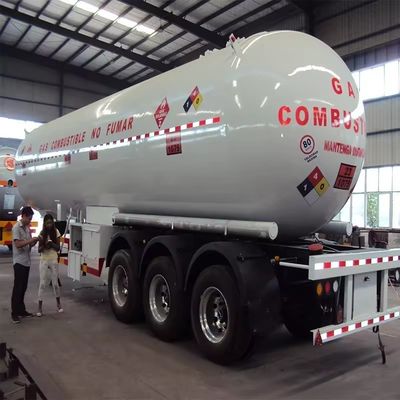 Camion de transport de réservoirs de gaz GNL à 3 essieux Semi-remorque avec matériau en acier