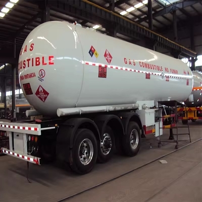 3 essieux personnalisés 4 compartiments réservoir de carburant à gaz Semi-remorque pour le transport lourd