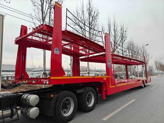 Fourniture de 2 axes 17m remorque de transport automobile remorque de véhicule de transport de camions pour charge moyenne