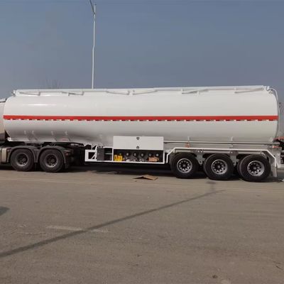 40000L réservoir de ciment en vrac remorque 4 essieux réservoir en aluminium avec API vanne à air