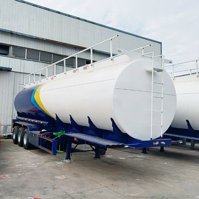 3 essieux Heavy Duty aluminium acier au carbone diesel transport de pétrole camion pétrole pétrolier semi-remorque