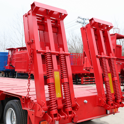 40t 50t 60t 100t Lowboy à coude de poule à lit bas Semi-remorque Dimensions