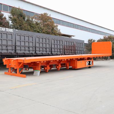 40t 50t 60t 100t Lowboy à coude de poule à lit bas Semi-remorque Dimensions