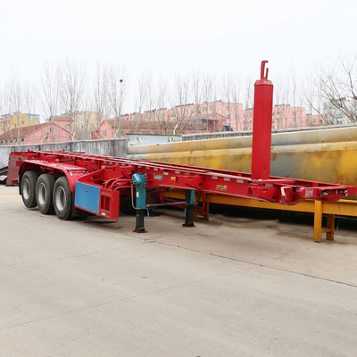 Suspension à ressort à feuilles 4 essieux sept ponts camions tracteurs à plat à lit bas semi-remorque