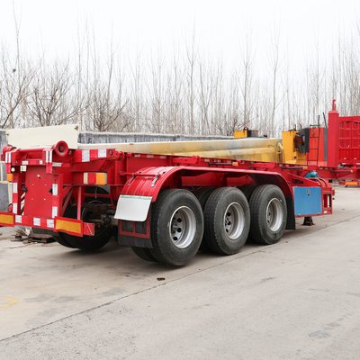 8000-9000 mm Base de roue personnalisée Semi-remorque à lit bas pour remorques d'occasion 4 essieux