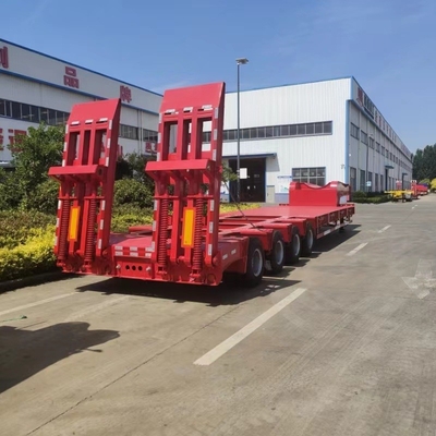 Deux ans de service après-vente 3 essieu 60 tonnes 80 tonnes Lowboy chargeur semi-remorque basse