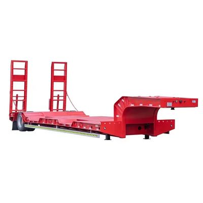 80t Lowbed Lowboy Low Flatbed Loader Drop Deck Trailer ABS Système de freinage antiblocage
