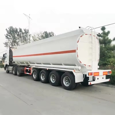 Semi-remorque à réservoir de carburant en acier de 45000 litres pour camion de transport d'essence à trois essieux