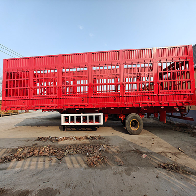 Trailers de transport de bétail auto-dépliant de catégorie lourde pour camions de transport de bétail