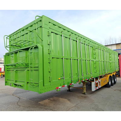 3 essieux de clôture en vrac à pile semi-remorque pour le transport de marchandises en acier