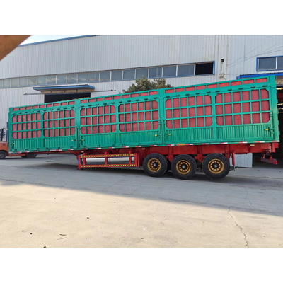 Semi-remorque en acier à suspension de printemps à feuille pour la vente tri-container clôture de chargement