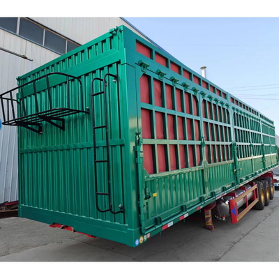 Semi-remorque de clôture de chargement en acier pour le transport de marchandises en vrac Aucun système ABS requis