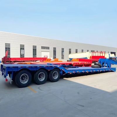 Semi-remorque à plat pour conteneurs BPW/Fuwa de 20 FT ou 40 FT avec essieux et système verrouillable