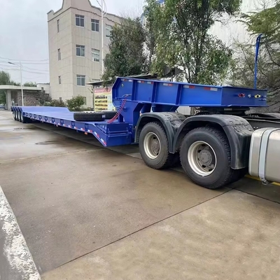 Semi-remorque à plateau de 40 pieds à suspension à ressort pour le transport de conteneurs