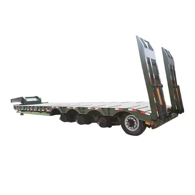 4 essieux de remorque à lit plat bas avec vanne de freinage Wabco et capacité de chargement variée