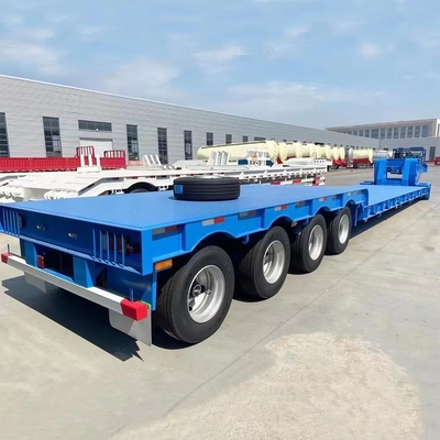 4 essieux à lit bas Lowboy 60 tonnes 80 tonnes semi-remorque pour le déplacement de machines lourdes